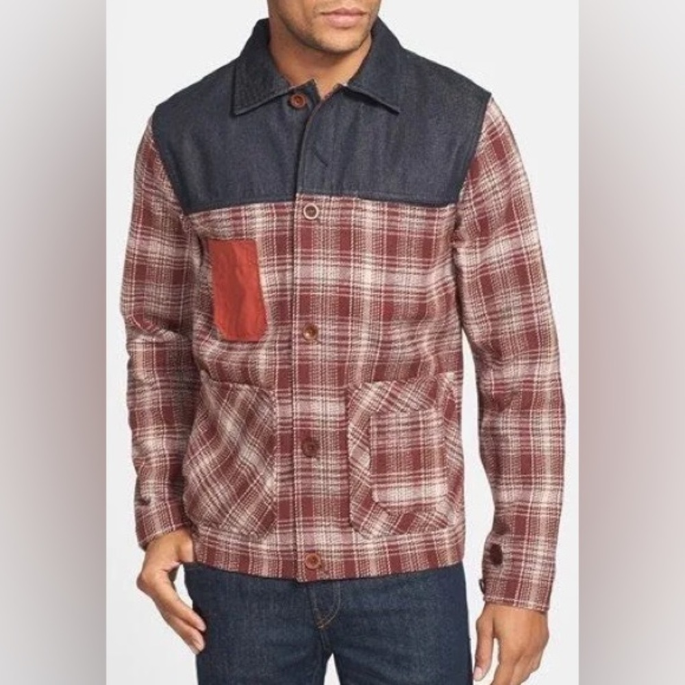 Marshall Artist Denim and Wool Flannel Shirt Jacket Men’s XL